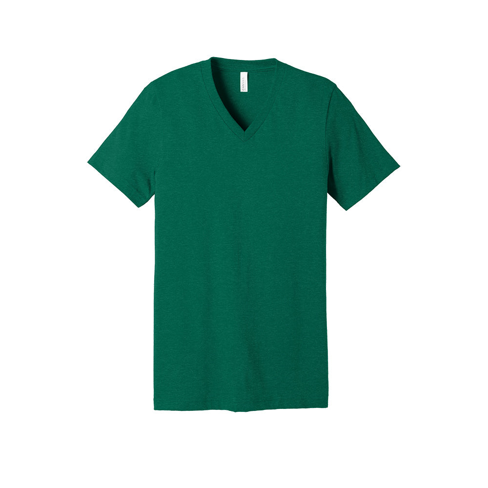 BELLA+CANVAS Unisex Heather CVC V-Neck Retail Fit Premium Quality T-Shirt