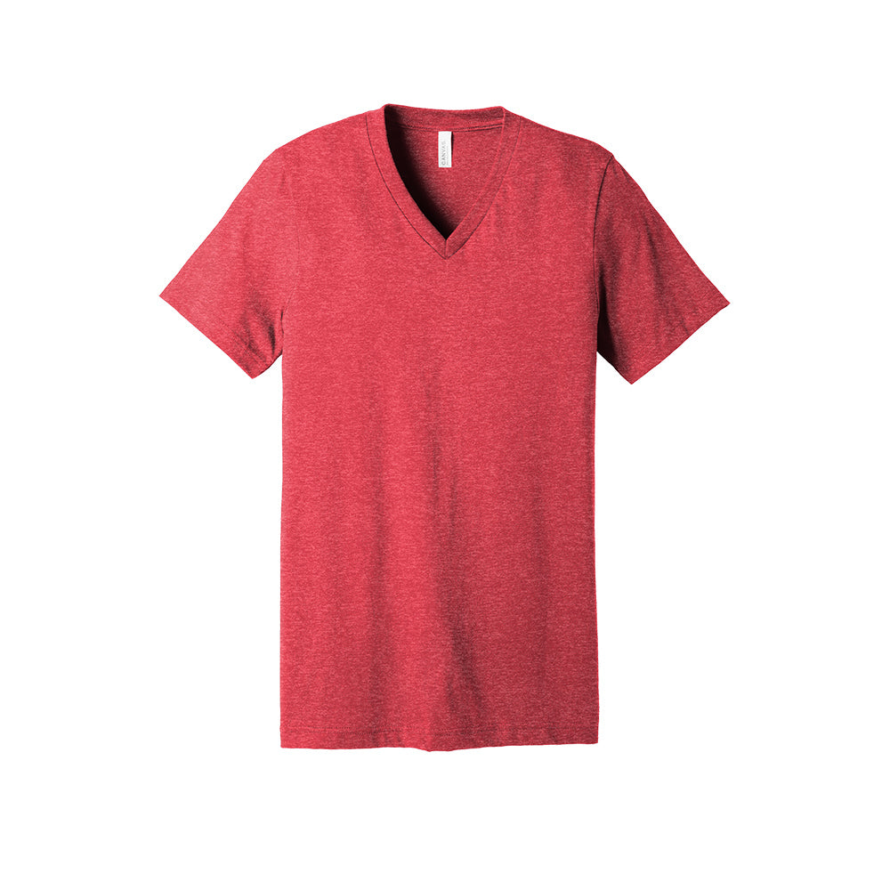 BELLA+CANVAS Unisex Heather CVC V-Neck Retail Fit Premium Quality T-Shirt