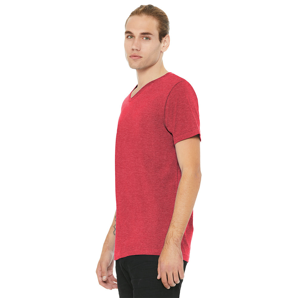 BELLA+CANVAS Unisex Heather CVC V-Neck Retail Fit Premium Quality T-Shirt