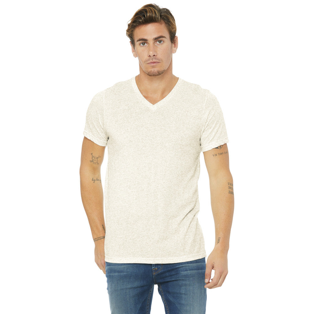 BELLA+CANVAS Unisex Premium Quality Triblend Short Sleeve V-Neck Comfortable Tee