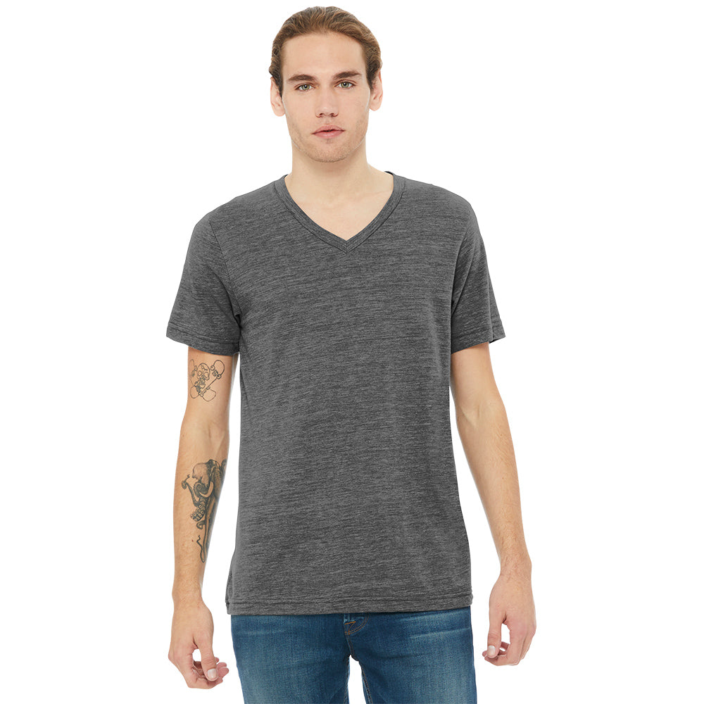 BELLA+CANVAS Unisex Premium Quality Textured Jersey V-Neck Stylish T-Shirt