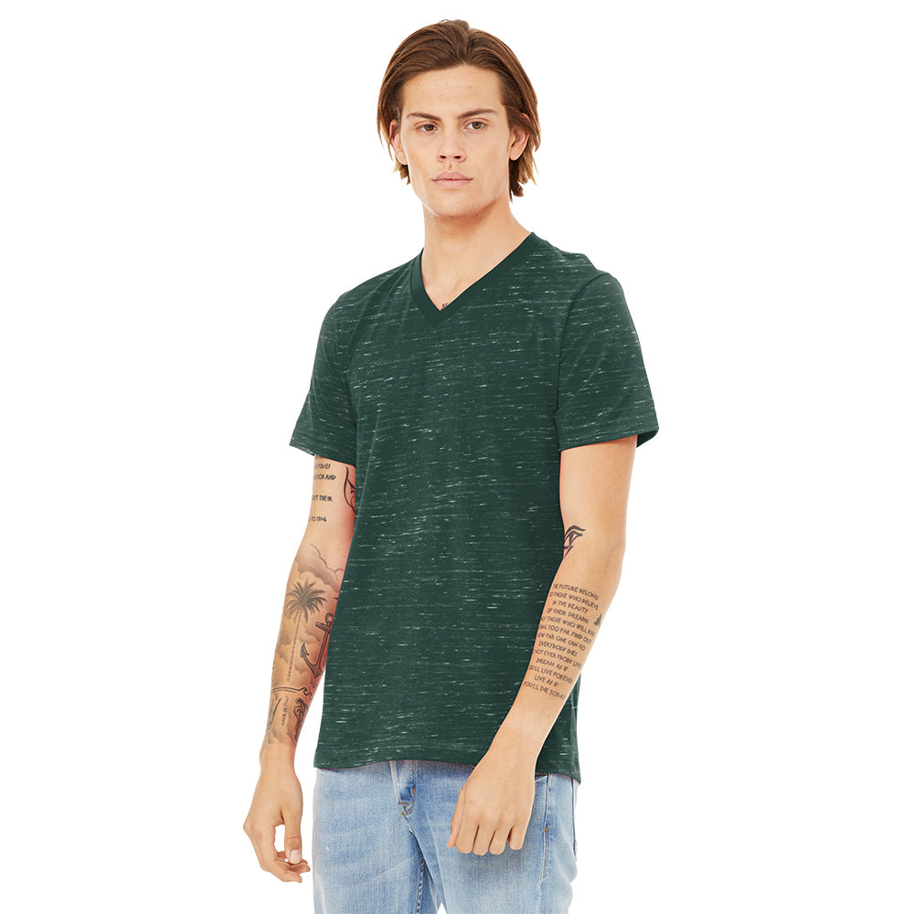BELLA+CANVAS Unisex Premium Quality Textured Jersey V-Neck Stylish T-Shirt