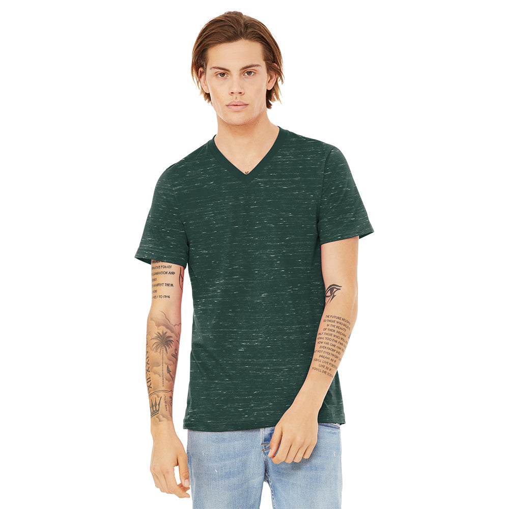 BELLA+CANVAS Unisex Premium Quality Textured Jersey V-Neck Stylish T-Shirt