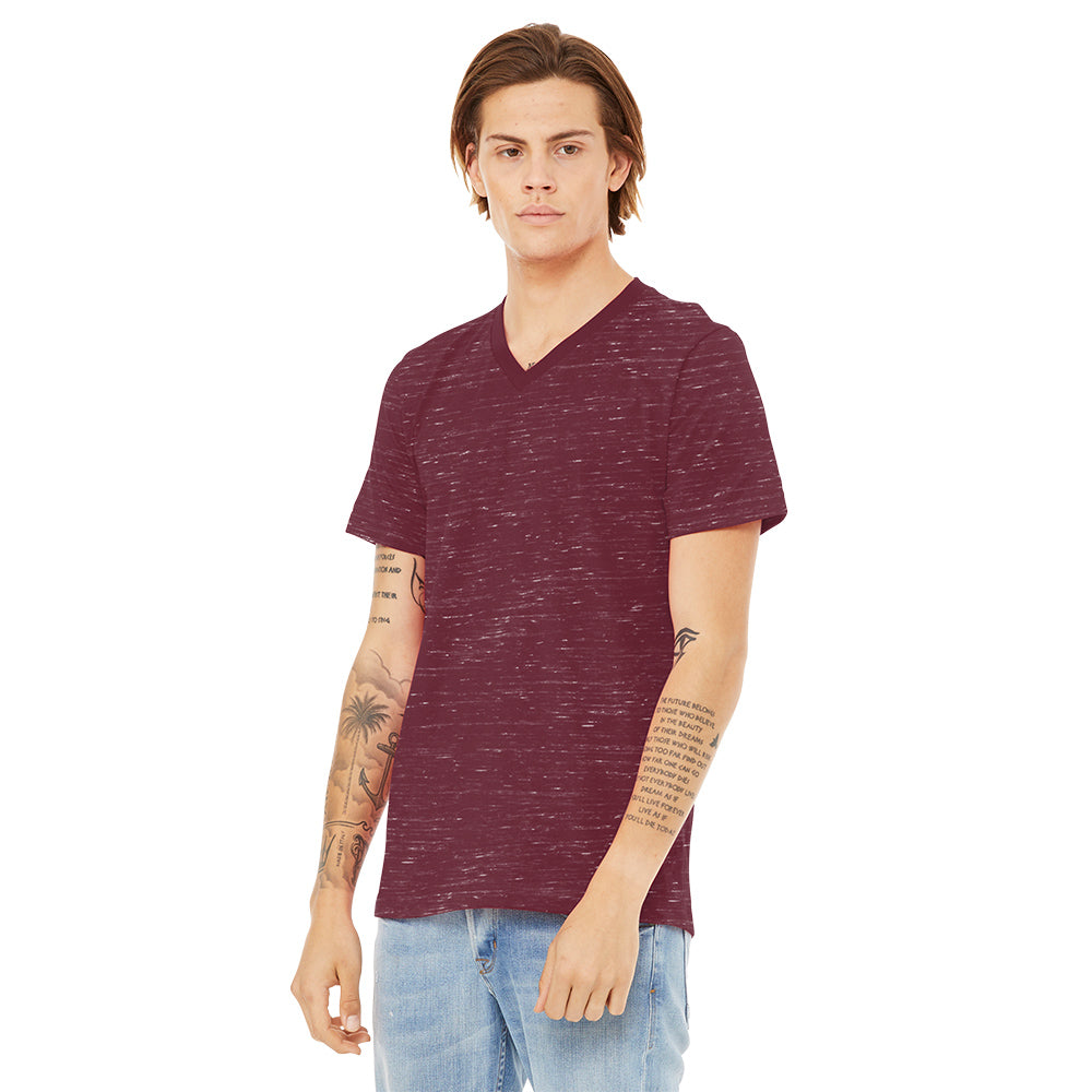 BELLA+CANVAS Unisex Premium Quality Textured Jersey V-Neck Stylish T-Shirt