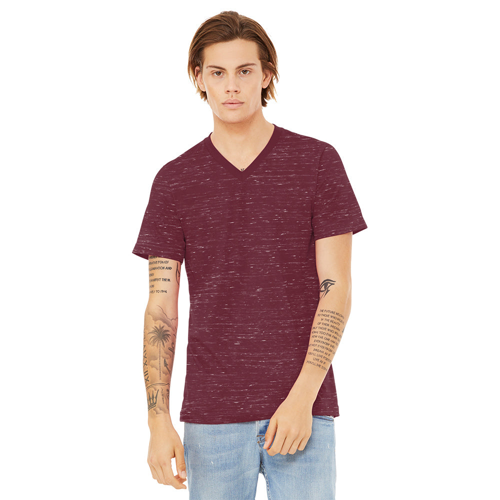 BELLA+CANVAS Unisex Premium Quality Textured Jersey V-Neck Stylish T-Shirt