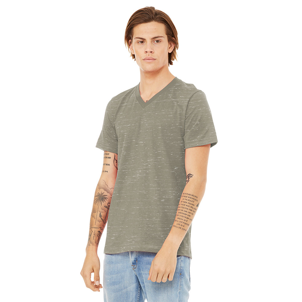 BELLA+CANVAS Unisex Premium Quality Textured Jersey V-Neck Stylish T-Shirt