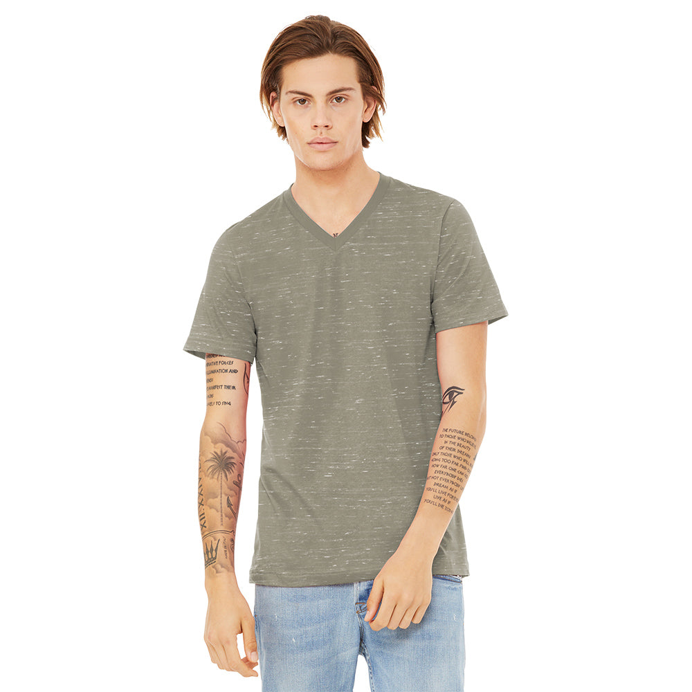 BELLA+CANVAS Unisex Premium Quality Textured Jersey V-Neck Stylish T-Shirt