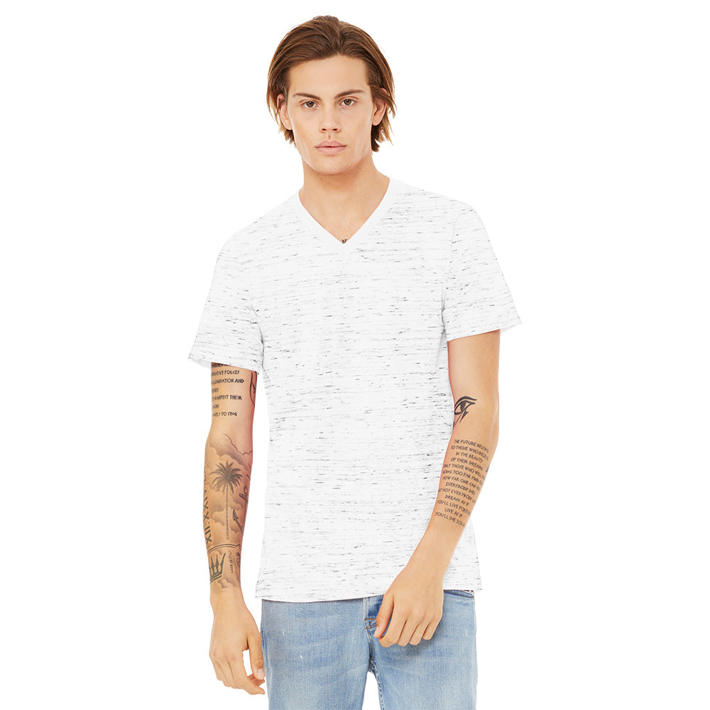 BELLA+CANVAS Unisex Premium Quality Textured Jersey V-Neck Stylish T-Shirt