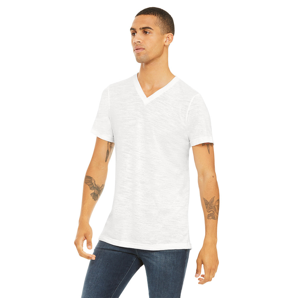 BELLA+CANVAS Unisex Premium Quality Textured Jersey V-Neck Stylish T-Shirt
