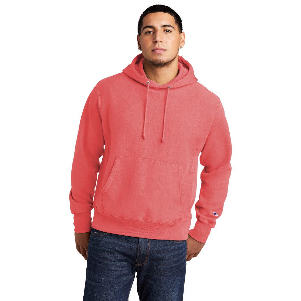 Champion Men's Reverse Weave cotton Pullover Garment-Dyed Comfortable Hoodie