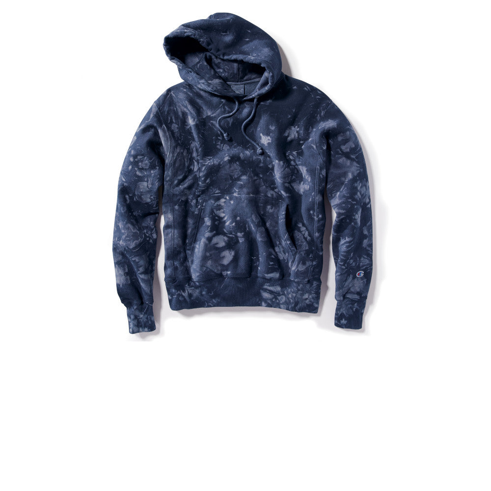 Champion Men's Reverse Weave Scrunch-Dye Tie-Dye Hooded Classic Look Sweatshirt