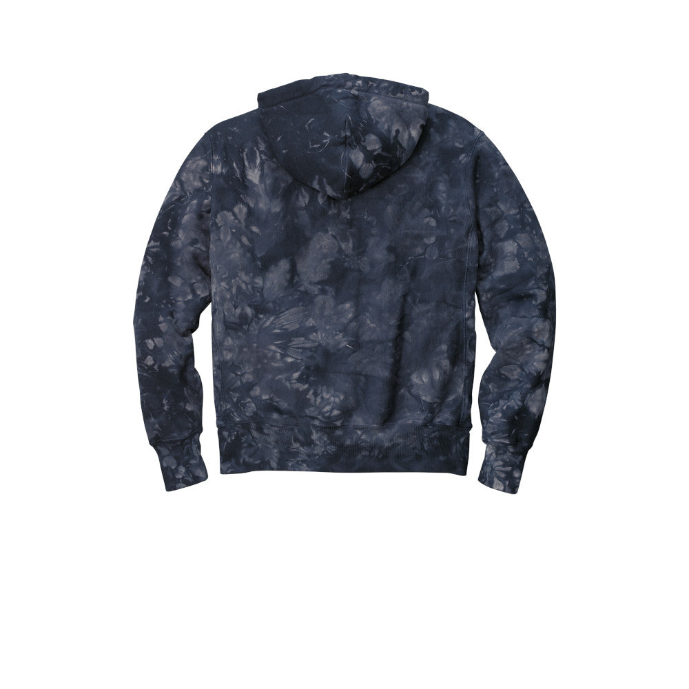 Champion Men's Reverse Weave Scrunch-Dye Tie-Dye Hooded Classic Look Sweatshirt