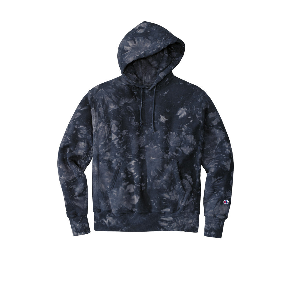 Champion Men's Reverse Weave Scrunch-Dye Tie-Dye Hooded Classic Look Sweatshirt
