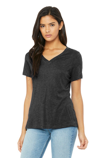 BELLA+CANVAS Women’s Premium Quality Relaxed Triblend Short Sleeve V-Neck Tee