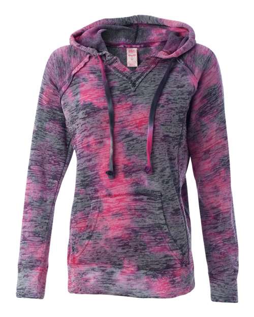 Women’s Courtney Burnout V-Notch Hooded Sweatshirt