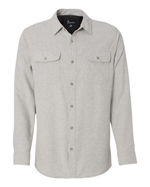 Solid Long Sleeve Flannel Shirt