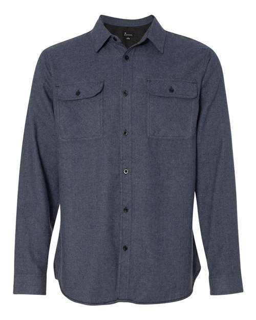 Solid Long Sleeve Flannel Shirt