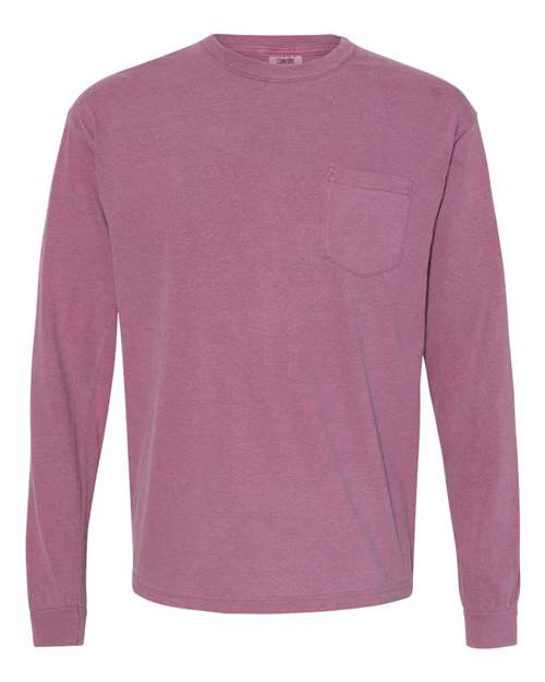 Garment-Dyed Heavyweight Long Sleeve Pocket T-Shirt