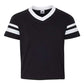 Youth V-Neck Jersey with Striped Sleeves