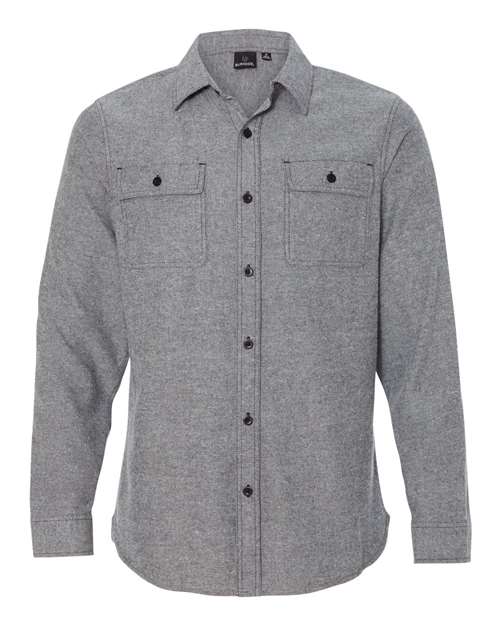 Solid Long Sleeve Flannel Shirt
