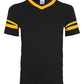 Youth V-Neck Jersey with Striped Sleeves