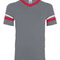 Youth V-Neck Jersey with Striped Sleeves