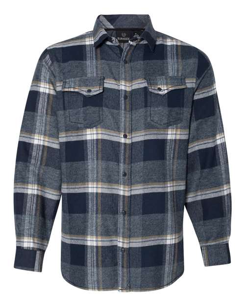 Snap Front Long Sleeve Plaid Flannel Shirt
