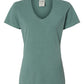 Garment-Dyed Women's V-Neck T-Shirt