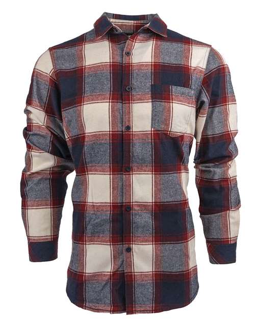 Open Pocket Long Sleeve Flannel Shirt
