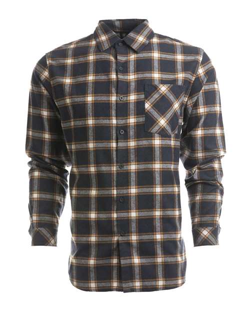 Open Pocket Long Sleeve Flannel Shirt