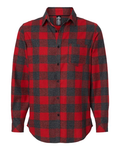 Open Pocket Long Sleeve Flannel Shirt